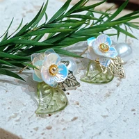 s925 silver needle korean style fashion super fairy flower earrings high end small fresh and exquisite ear jewelry trendy women