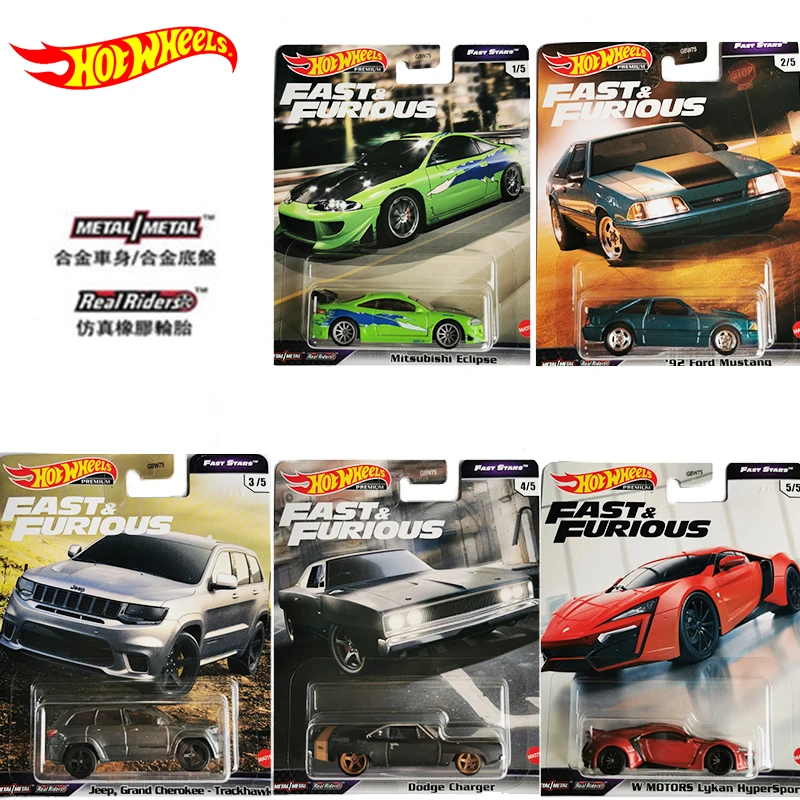 Oiginal Hot Wheels Fast and Furious Car Premium Hotwheels Model Diecast 1:64 Kids Boys Toys for Children Birthday Gift Collction