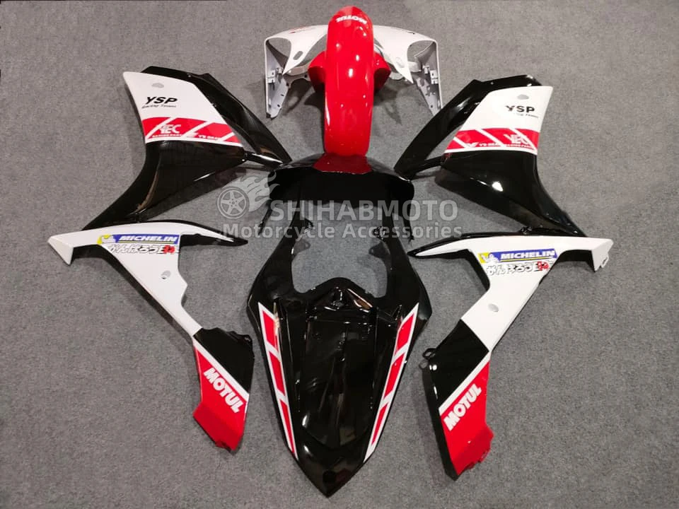 

Injection Mold New ABS Whole bike Fairings Kit fit for YAMAHA YZF-R1 2007 2008 07 08 Bodywork set Red white