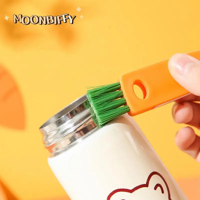 

3 In 1 Bottle Cup Brush 180 Rotat Multifunctional Lunch Box Rubber Ring Groove Cup Cover Cleaning Brush Home Cleaning Tools