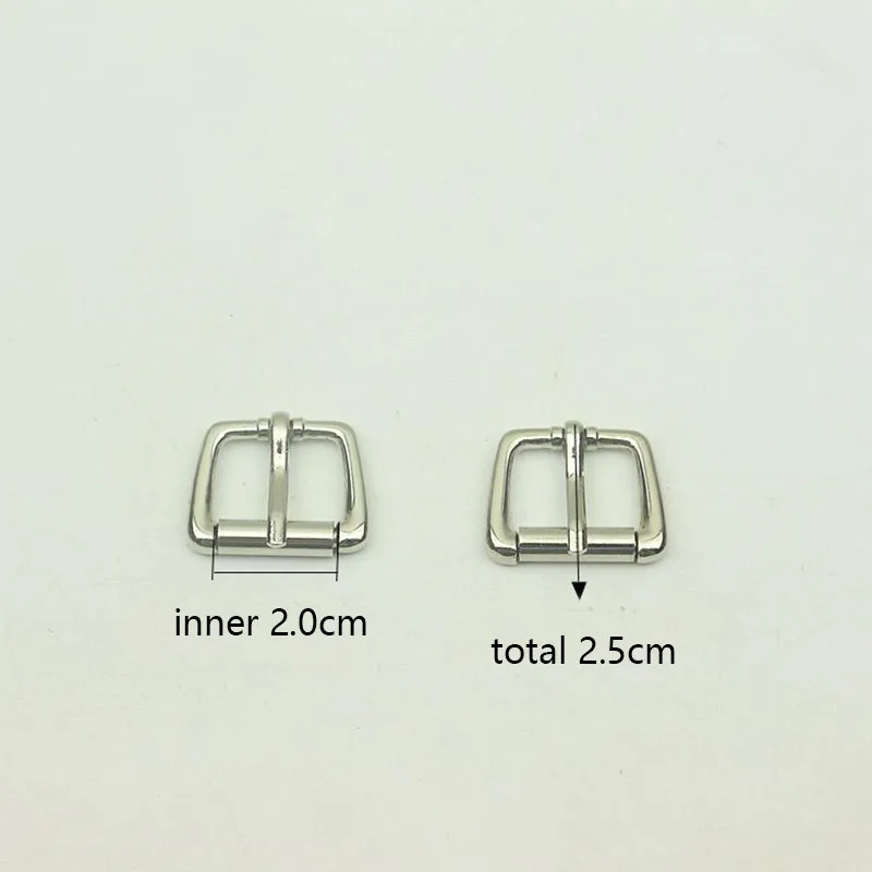 30pcs 15mm Metal Pin Buckle Bags Strap Adjustment Hook Clasp DIY Garment Decor Slider Button Shoes Belt Buckles Accessories