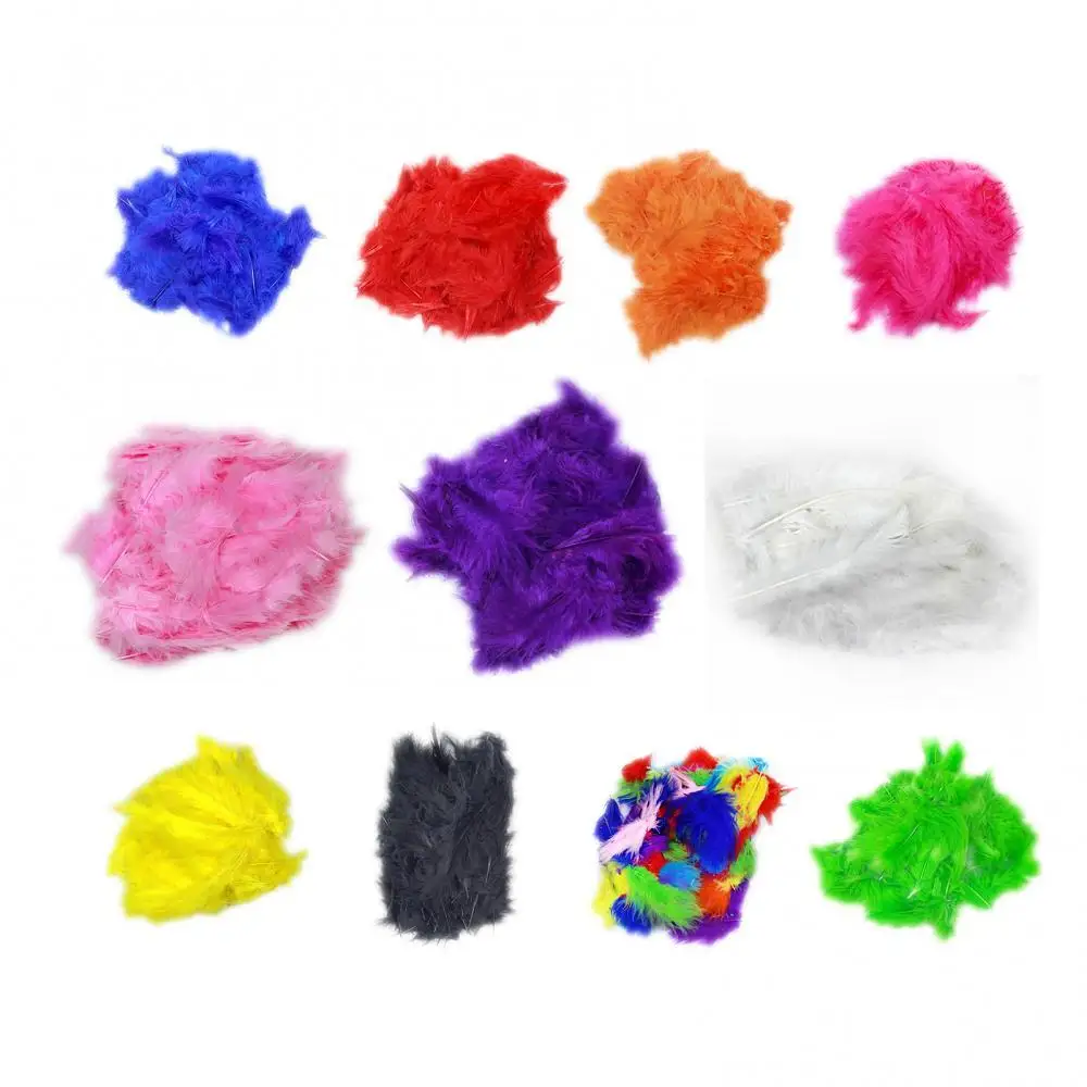 

Wedding DIY Party 100Pcs 10cm Fluffy Plume Feather Carnival Clothes Sewing Craft