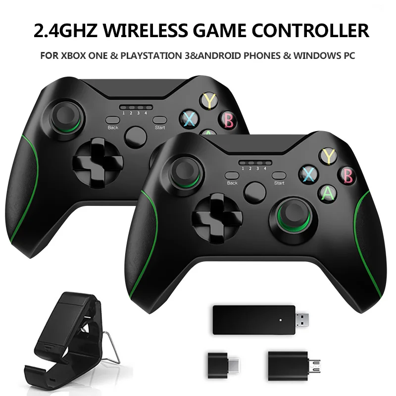 

2.4ghz controlador de jogo sem fio para xbox um console para pc para android smartphone gamepad joystick para for ps3 controle