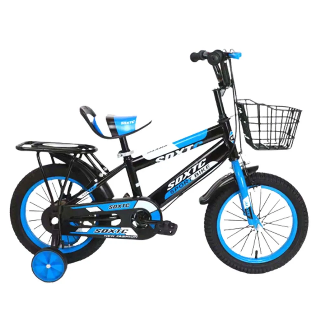

16/18/20 Inches Childrens Bicycles Safe Dual Brakes High Carbon Steel Antiskid With Auxiliary Wheels Basket Bike