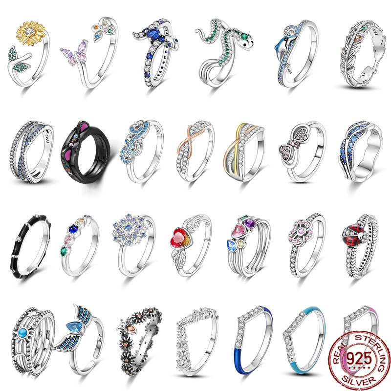 

925 Sterling Silve Rings For Women Wholesale Popular Flower Lucky Rings For Women Jewelry Making Dorpshipping rings 20223 trend