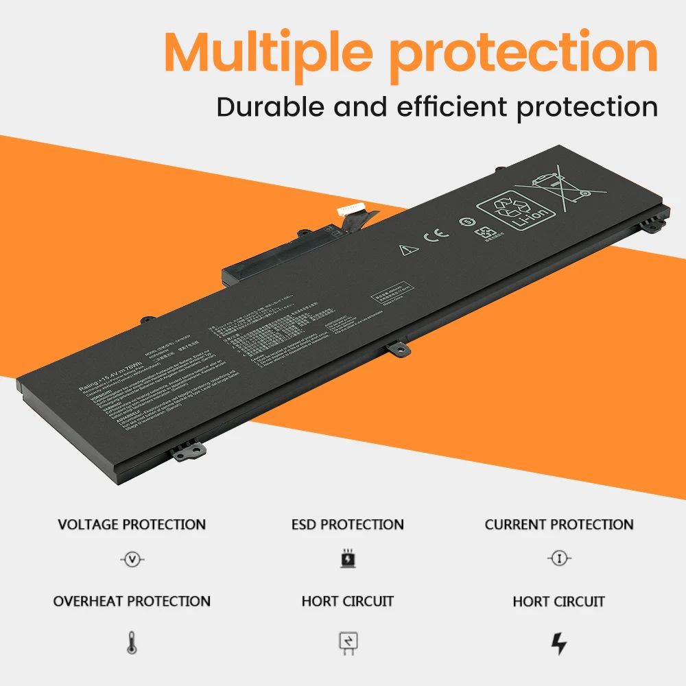 C41N1837 Аккумулятор для ноутбука ASUS ROG Zephyrus M GU502 GU502G GA502D GA532DU GU532LV GX532GW TUF Dash F15 FX516P