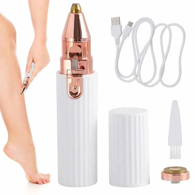 

Brow Hair Trimmer Electric Eyebrow Shaver For Hair Removal Rechargeable 2-in-1 Portable Brow Razor For Eyebrow Lips Cheeks Face