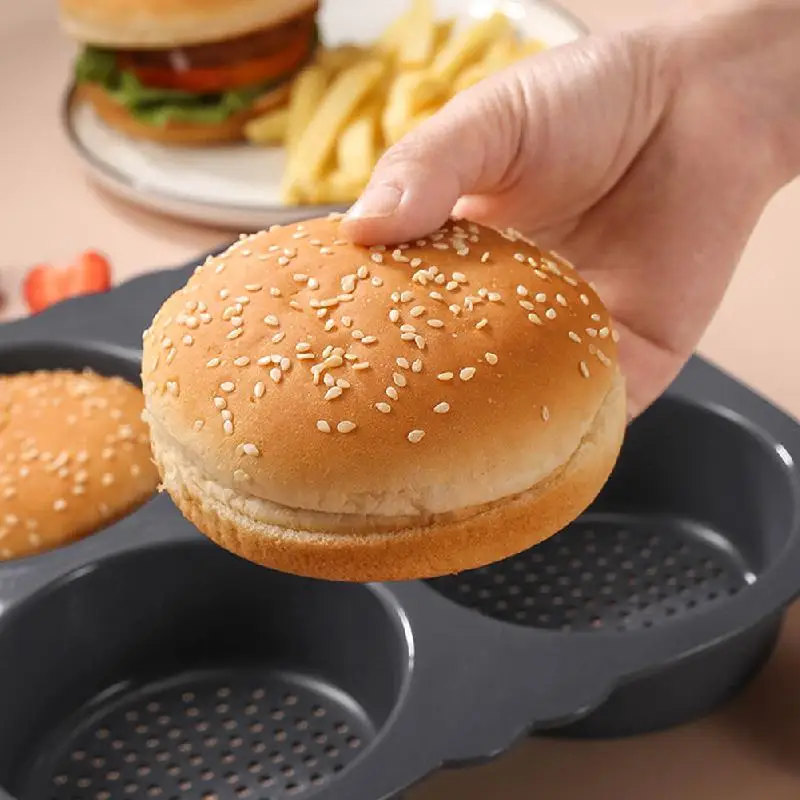 Форма для булочек гамбургеров форма выпечки хлеба антипригарная силиконовая