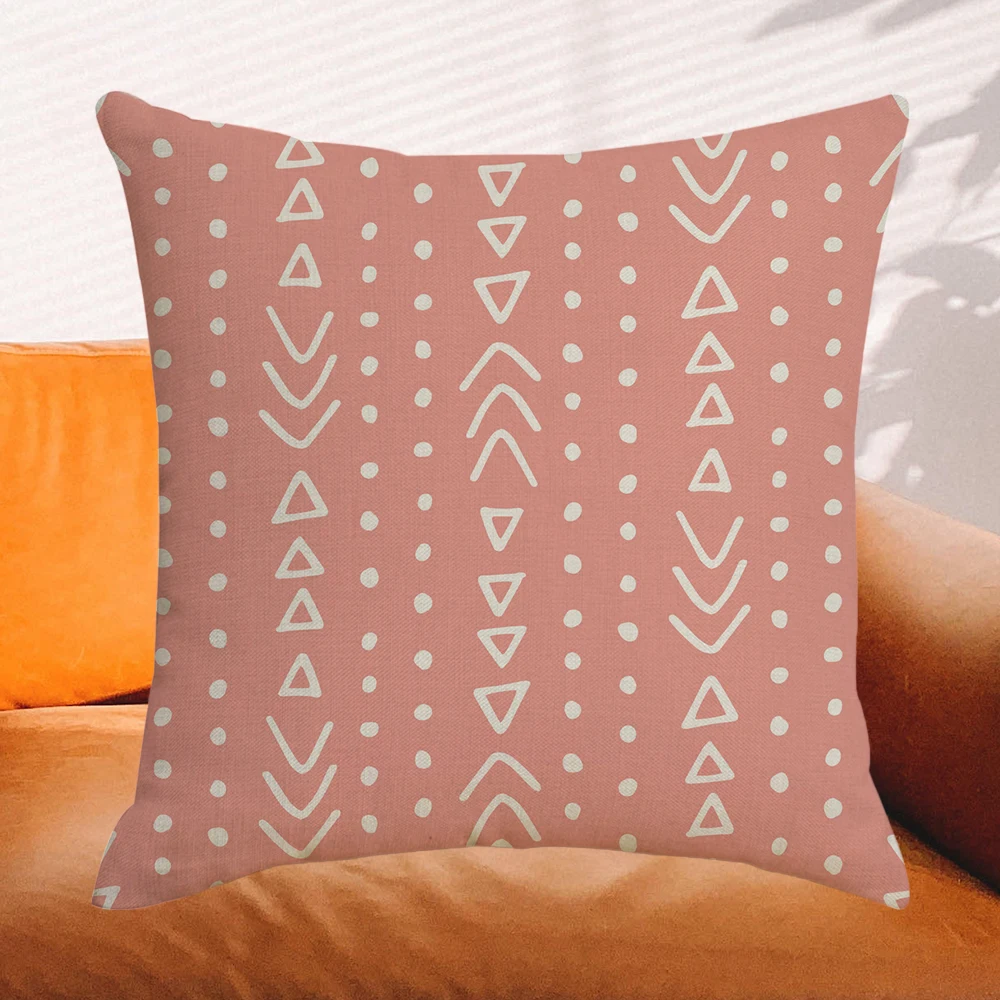 

Aztec Print Ethnice Geometric Throw Pillow Cover 45x45cm Native Southwestern Tribal Pillow Case Home Decor Sofa Cushion Cover