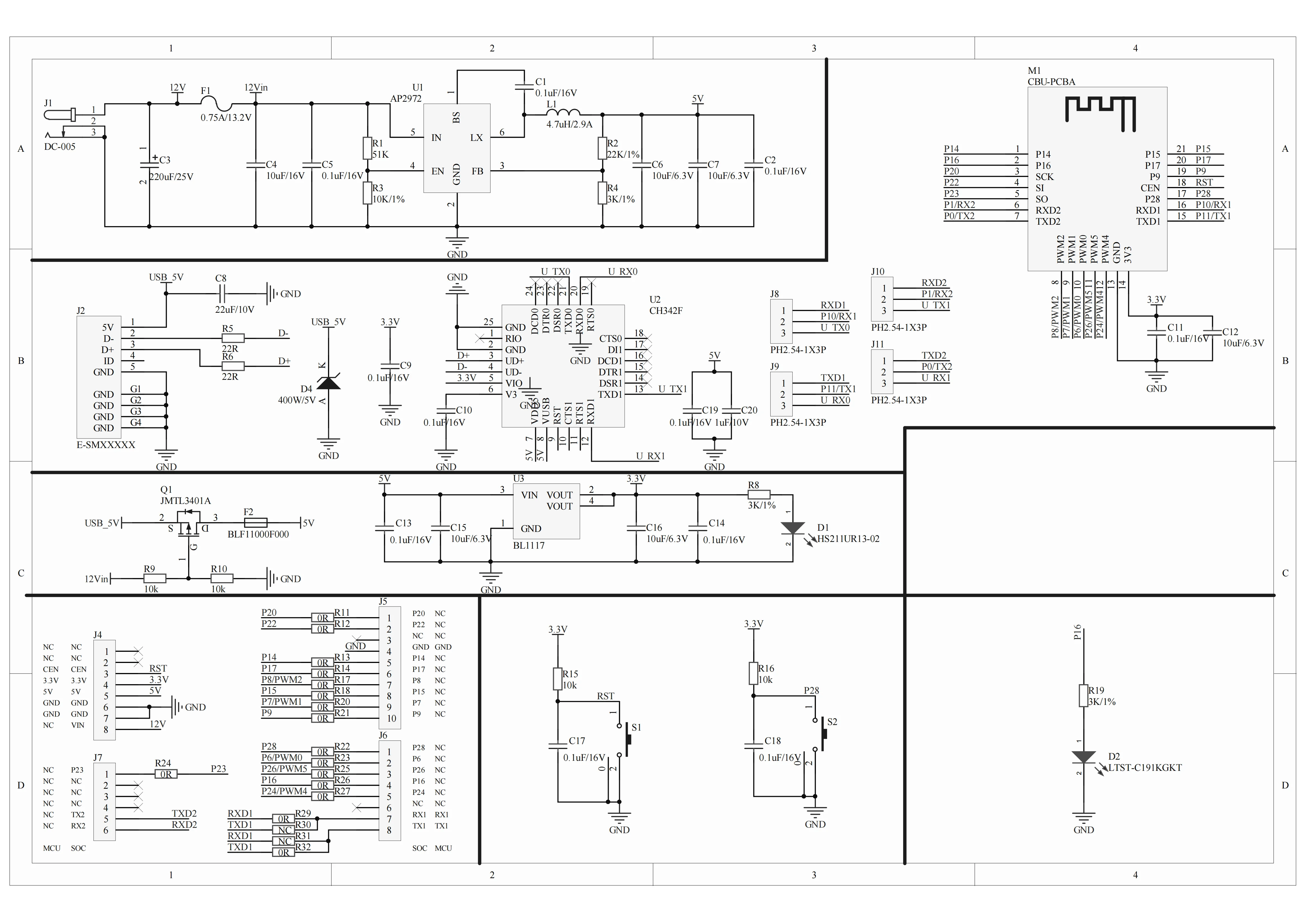 Плата разработки Tuya CBU Wi-Fi и Bluetooth Combo Module SoC Board V2