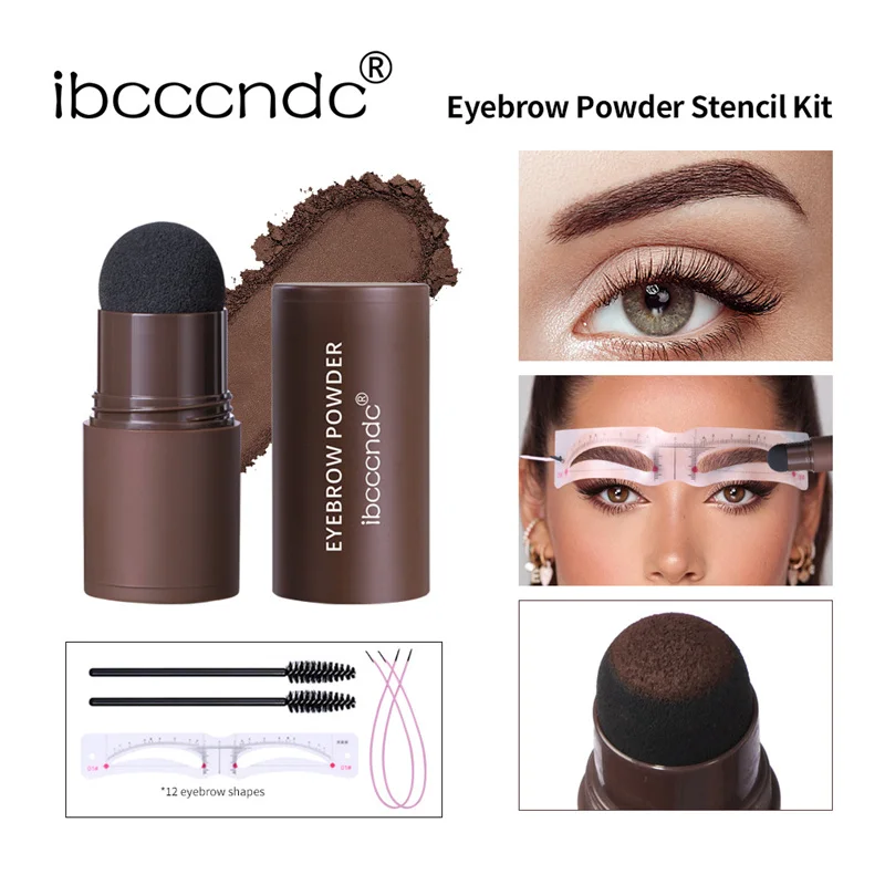 Proszek для бровей Ibcccndc четырехцветная пудра набор палочек артефакт естественный и