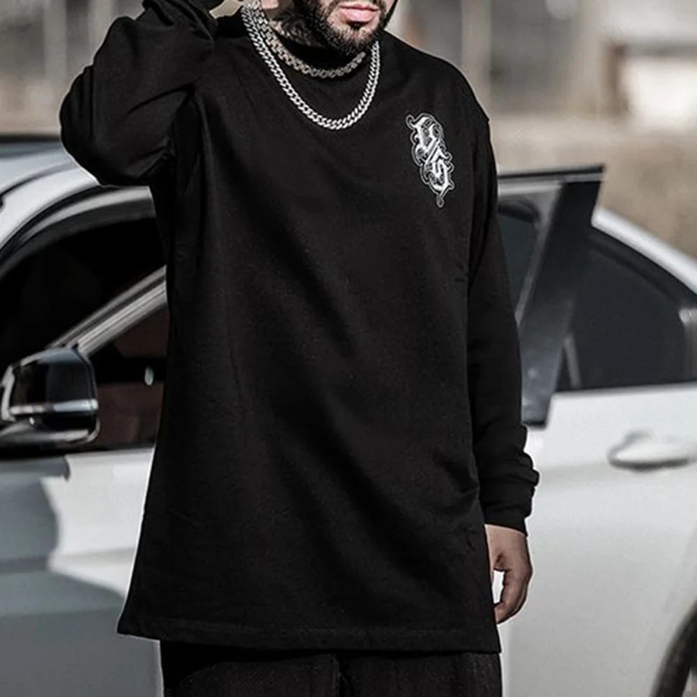 

Осень-зима 2023, Мужской Повседневный свитер, вязаный пуловер с круглым вырезом, уличный мужской свободный удобный топ с длинными рукавами