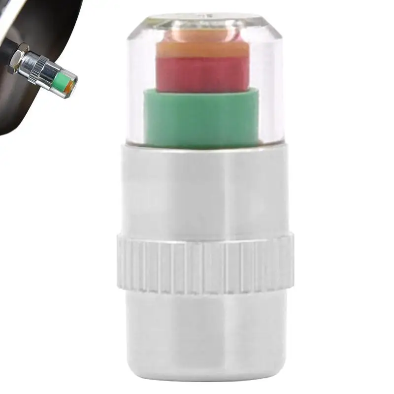

Tire Pressure Monitor Valve Stem Caps Stem Caps Tire Pressure Monitor 3 Color Eye Alert Sturdy Anti-Theft Car Tire Pressure