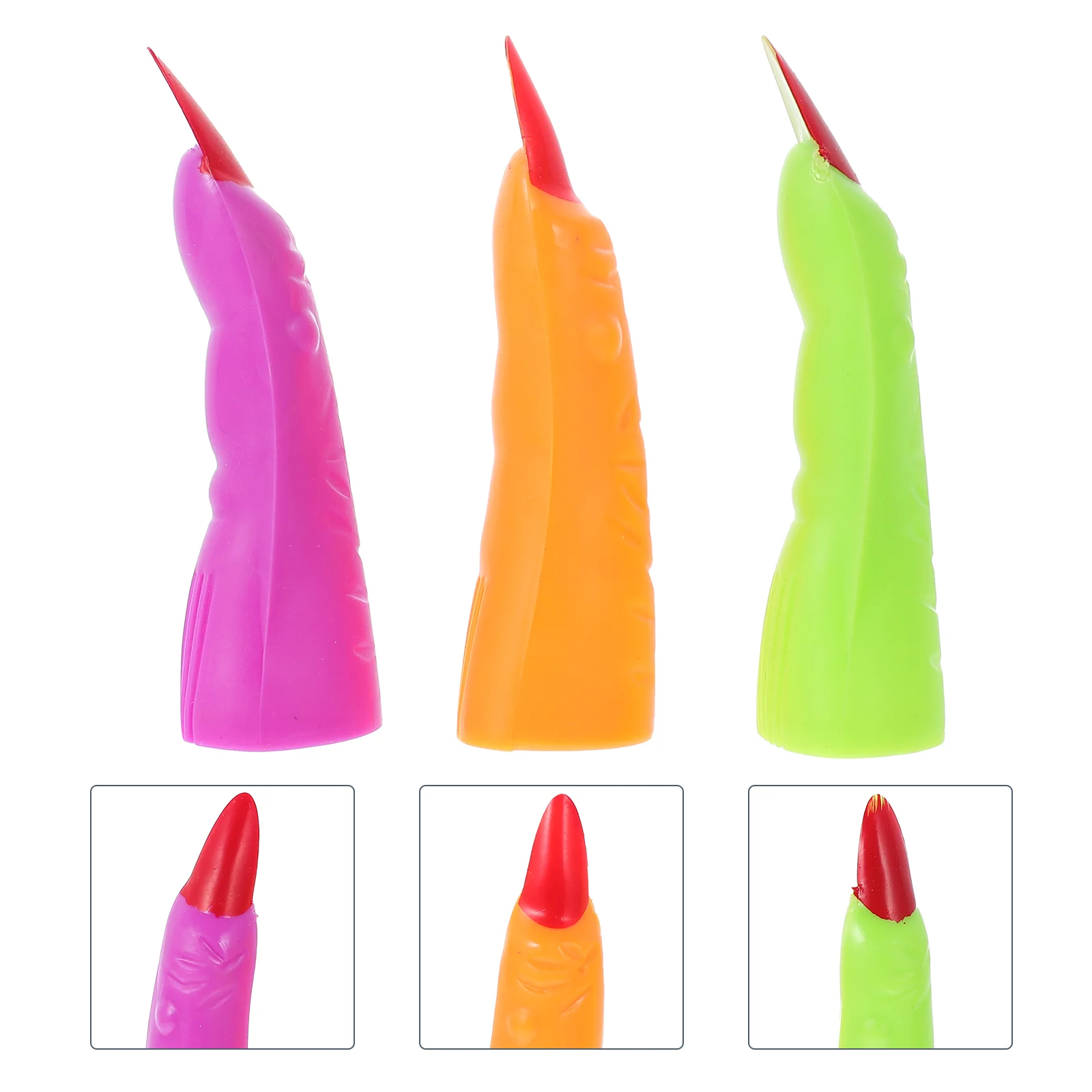 

20pcs Nail Finger Decors Prank Playthings Party Props (Random Color)
