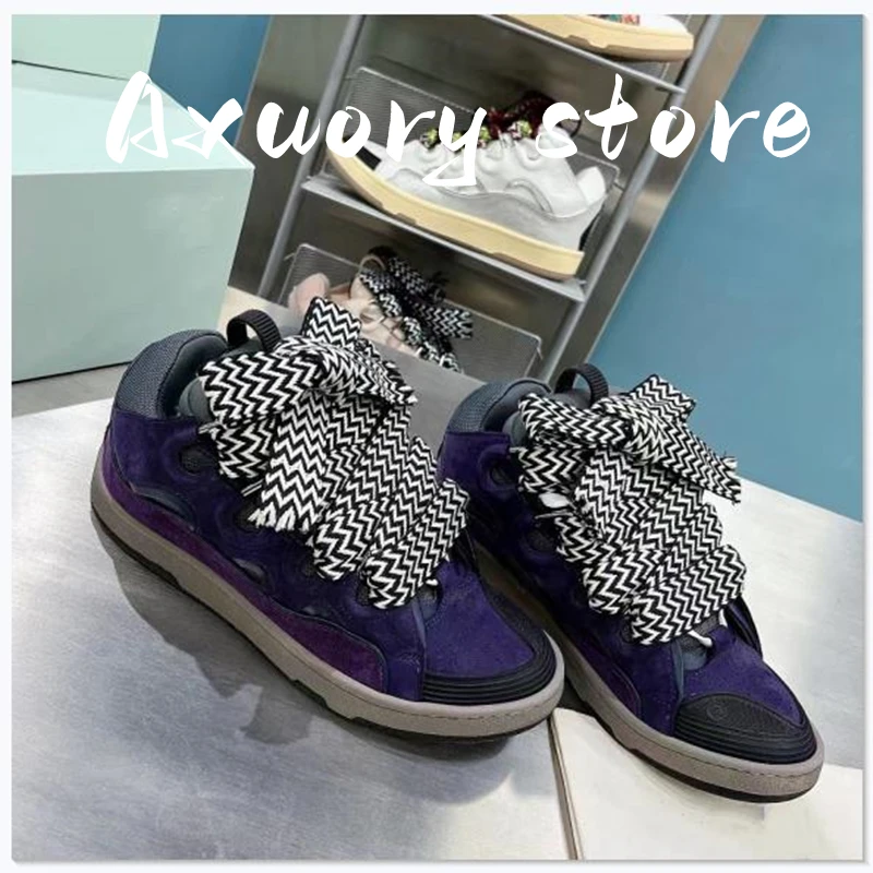 2023 Men's Women's Sports Shoes Casual Shoes Sneakers Colorful Large Shoelaces Mixed Color Patchwork Daddy Shoes Breathable