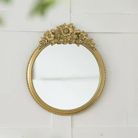 vintage makeup wall mirror gold decorative vintage aesthetic luxury bath mirrors decoration chambre home decoration accessories