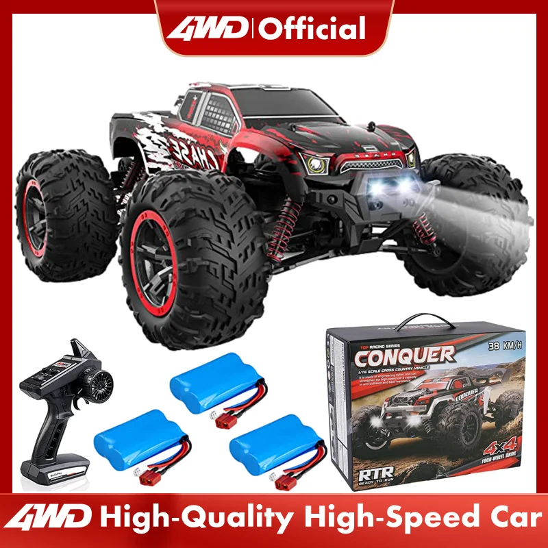 

4WD RC Car 4x4 Waterproof Jeep Radio Racing Cars High Speed 40 Km/h Remote Control Truck with LED Headlight for Kids Adults Gift