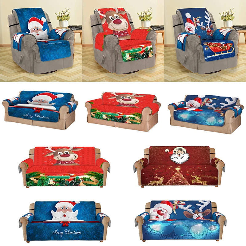 

Christmas Multi-seat Sofa Cover Two-seat Single Sofa Cover Printed Sofa Cushion Nordic Decorative Home Textile Products