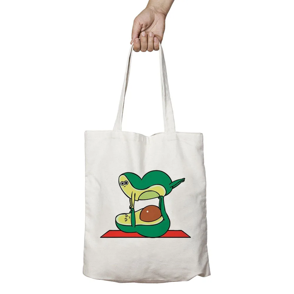 

Avocado Print Canvas Shopping Tote Bag Teacher Eco Handbag Reusable Women Bag Vegan Shopper Bookbag Cloth Shoulder Travel Bag