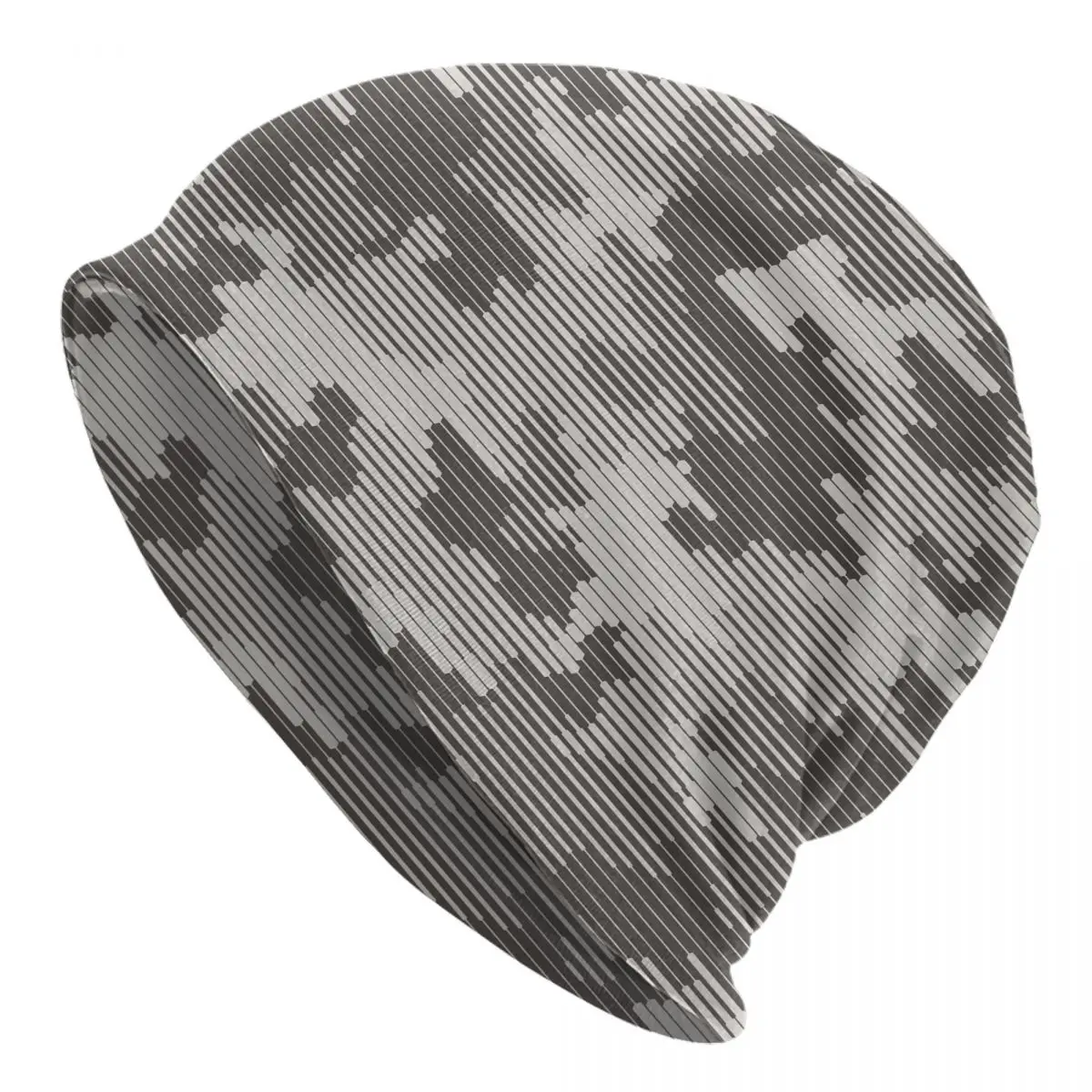 

Линейная камуфляжная шапочка с абстрактным рисунком, вязаная шапка, готические уличные шапочки, облегающие шапки, шапки унисекс, теплая шап...