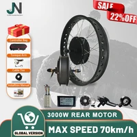 fatbike 72v 3000w jn ebike conversion kit brushless rear rotate cassette drive motor with jn lcds900 display and 60a controller