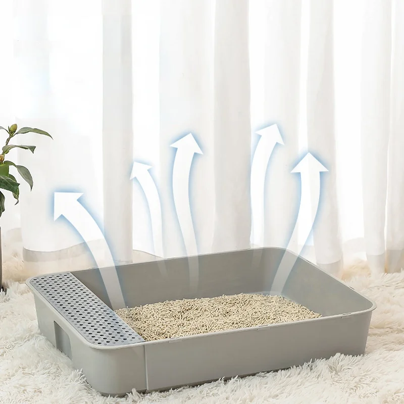 Большой контейнер для кошачьего туалета котята песочный бокс обучения фекалий