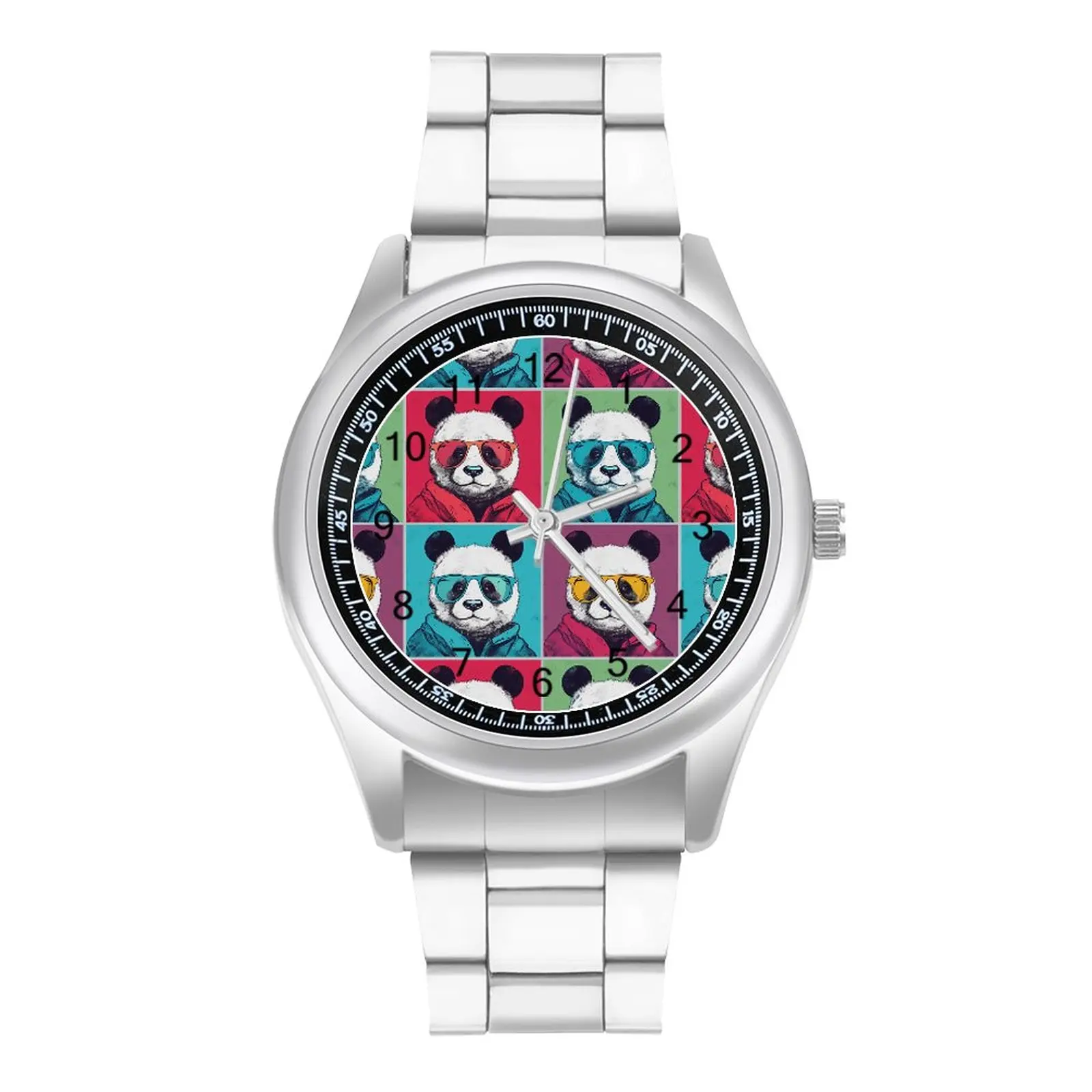 

Panda Quartz Watch Memes Style Pop Art Unisex Woman Wrist Watch Photo Steel Sports High Class Wristwatch