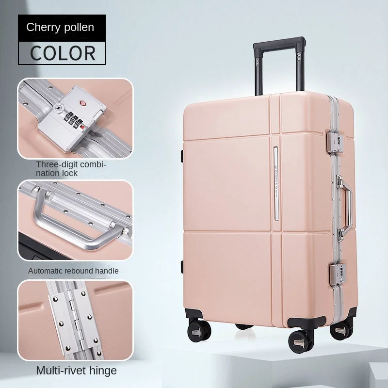 

password boarding case High quality luggage silent aluminum frame trolley case large capacity travel suitcase G2080-G2085 Dn