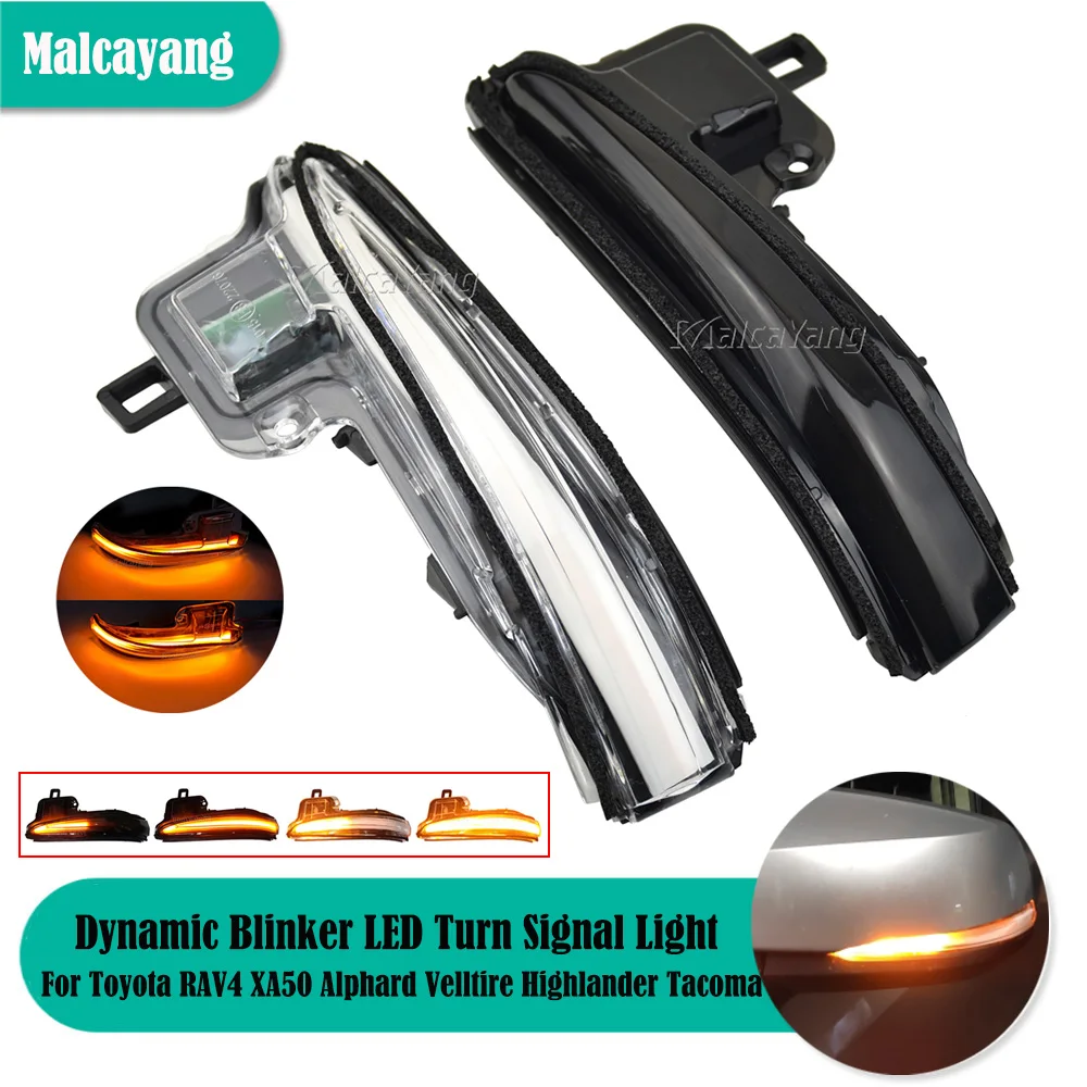 

2PCS LED Dynamic Turn Signal Light Side Mirror Lamp For Toyota Alphard Vellfire Lexus Tacoma N300 RAV4 XA50 Highlander XU70