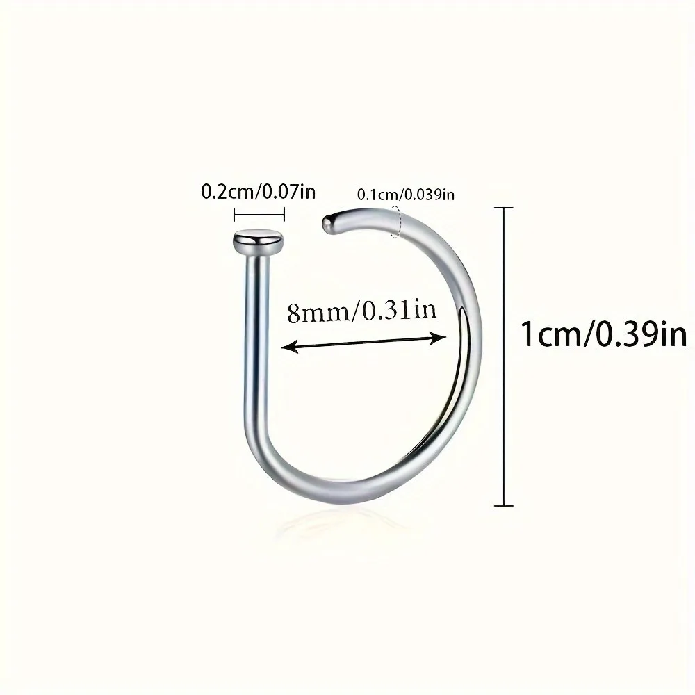 Кольца в носу без пирсинга 5 предметов модные зажимы из нержавеющей стали стиле