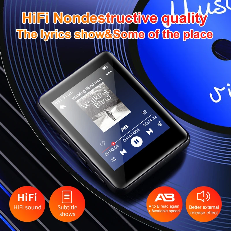 Фото 2,5-дюймовый полноэкранный mp3 mp4 Walkman Студенческая версия Мини-ультратонкий Bluetooth Портативный сенсорный экран mp5 Музыкальный плеер Поддержка автомобиля №3