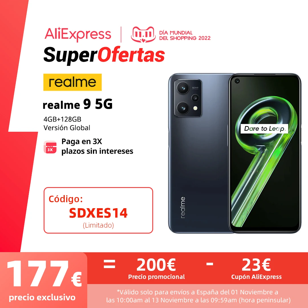 Najtaniej Globalna Wersja Realme 9 5G Smartphone Snapdragon 695 5G Ośmiordzeniowy Procesor 6.6 ''120Hz Wyświetlacz 50MP Potrójne Kamery 5000mAh Bateria Tanie Globalna Wersja Realme 9 5G Smartphone Snapdragon 695 5G Ośmiordzeniowy Procesor 6.6 ''120Hz Wyświetlacz 50MP Potrójne Kamery 5000mAh Bateria