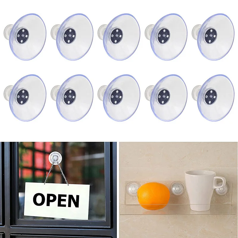 

10/20pcs Clear Suction Cup Strong Adhesive Holder PVC Plastic Wall Glass Hanger 3.2/4.1/5.3cm Suction Pad with M4 Screw Rod Hook