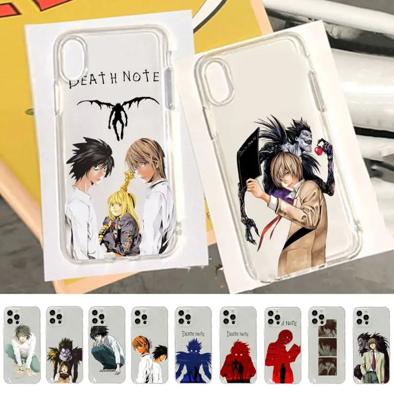 

Anime Death Note Phone Case For iPhone 14 13 12 11 Pro Max Mini X Xs XR 6 7 8 Plus SE 2020 Transparent Case