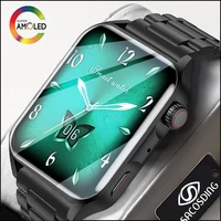 new nfc smart watch men amoled hd screen always display the time bluetooth call waterproof smartwatch women for android apple