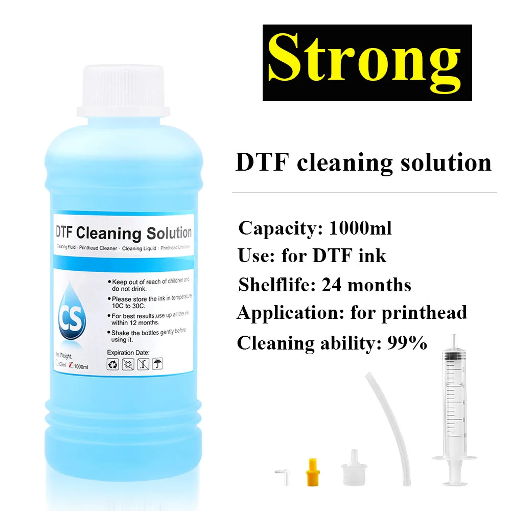 

Newest 1000ml DTF ink cleaning Solution Strong Cleaning for Epson DX4 DX5 DX7 L1800 L805 L800 1390 I3200 DTF cleaning Liquid