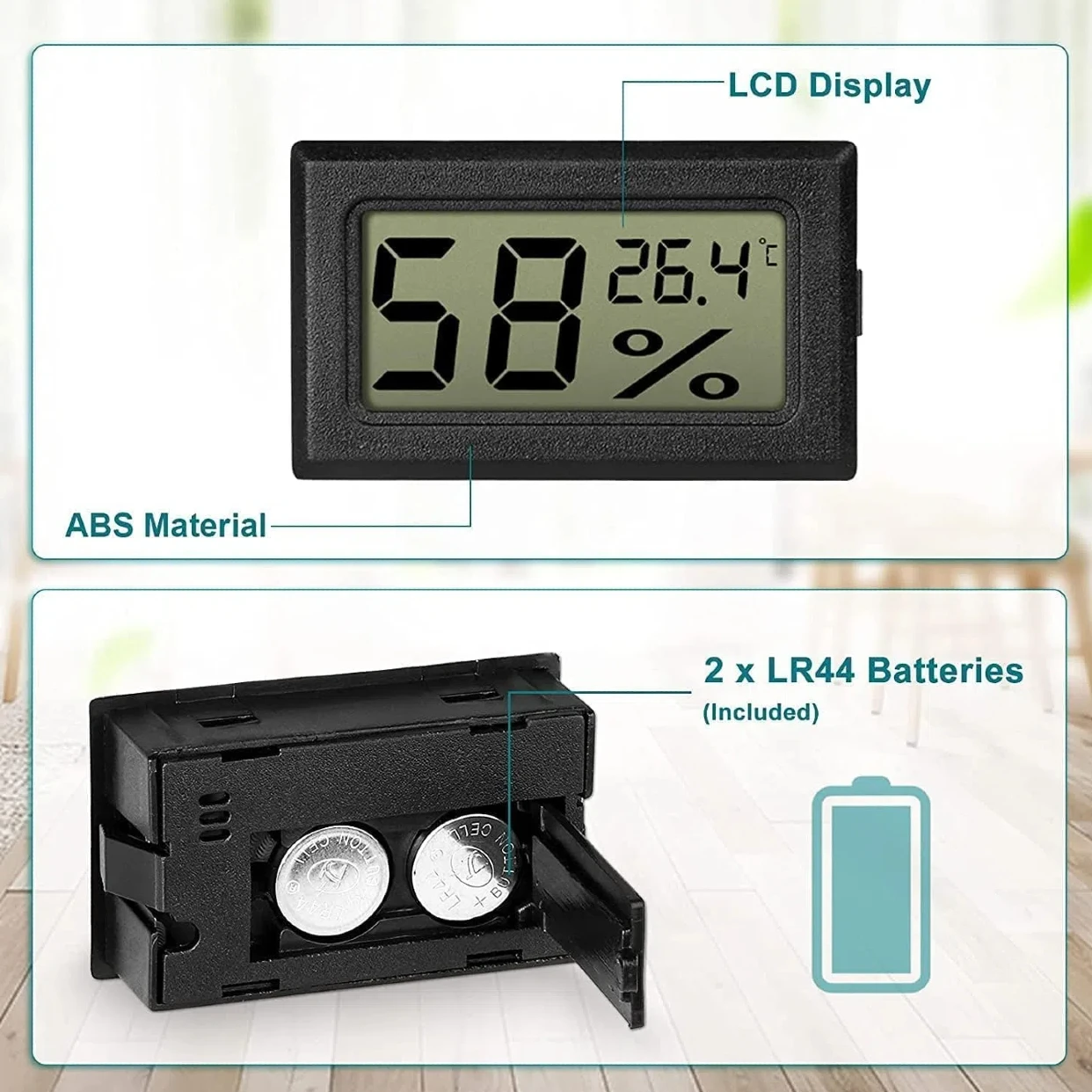 Для Bambu P1P/P1S держатель термометра с фильтром ЖК-цифровой измеритель температуры и