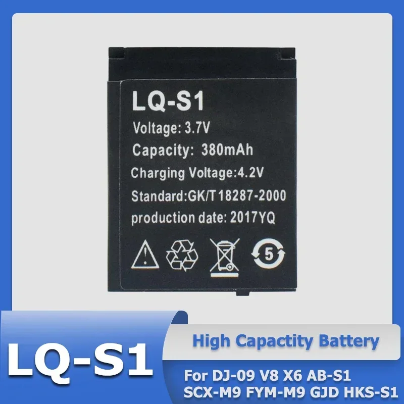 3 7 В 380 мАч аккумулятор для умных часов DZ09 DJ-09 V8 X6 AB-S1 SCX-M9 FYM-M9 GJD HKS-S1 LQS1 + инструмент
