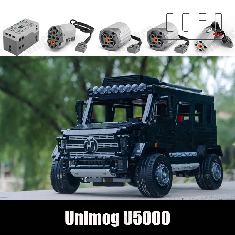 

Серия Tech 88002, блейзеры для внедорожника Unimog U5000, автомобиль с дистанционным управлением, строительные блоки, кирпичи для детей, рождественские подарки