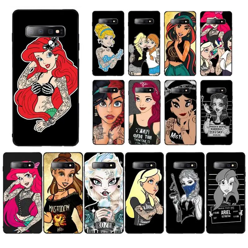 

Tattoo Disney Princess Phone Case for Samsung S10 21 20 9 8 plus lite S20 UlTRA 7edge