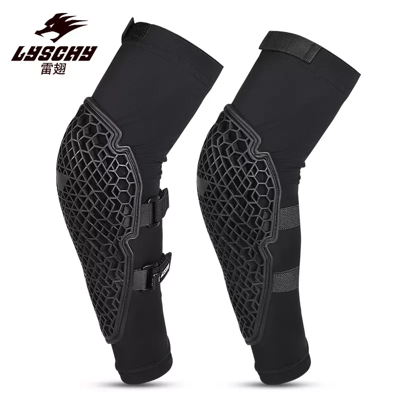 

LYSCHY Men Motorcycle Hand Sleeve Protector Pads Soft Elbow Protector Motocross Racing Elbow Knee Protective Gear Moto MTB Bike