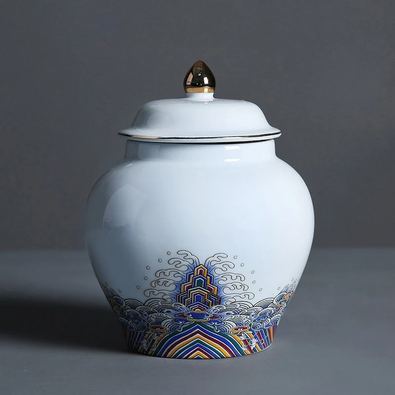 Сине-белая фарфоровая стандартная банка керамическая ваза для цветочной