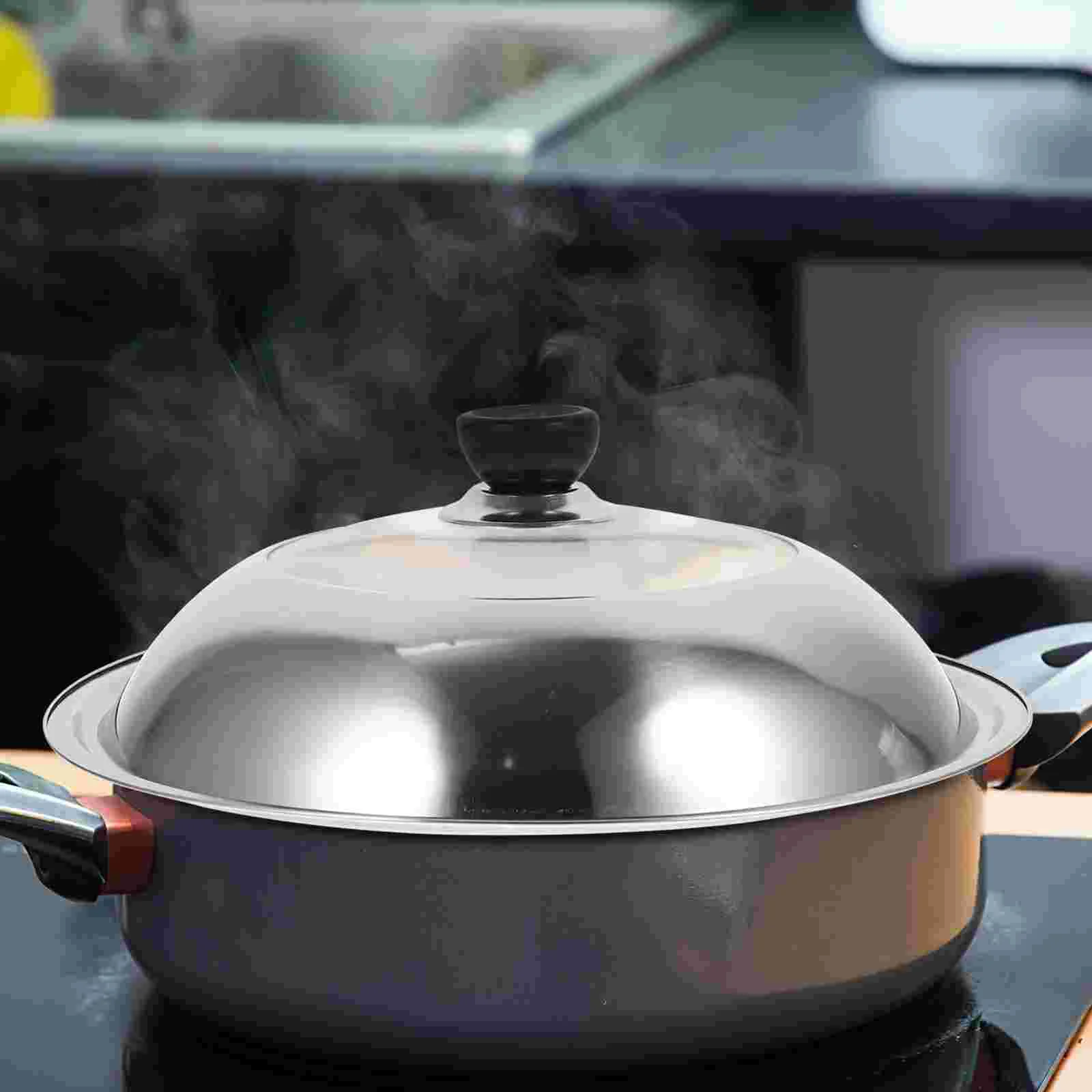

Kitchen Gadget Cooking Tool Pot Lid Anti Oil Splashing Cover Microwave Stainless Steel Anti-splash pan