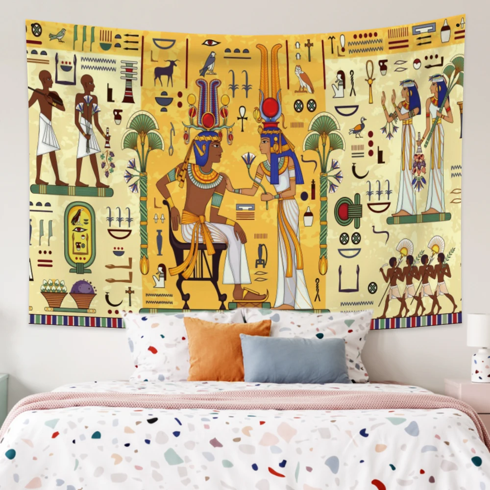 Ancient Egypt Tapestry Wall Hanging Old Culture Printed Hippie Egyptian Witchcraft Bohemian Home Decor Vintage Tapestries Blanke