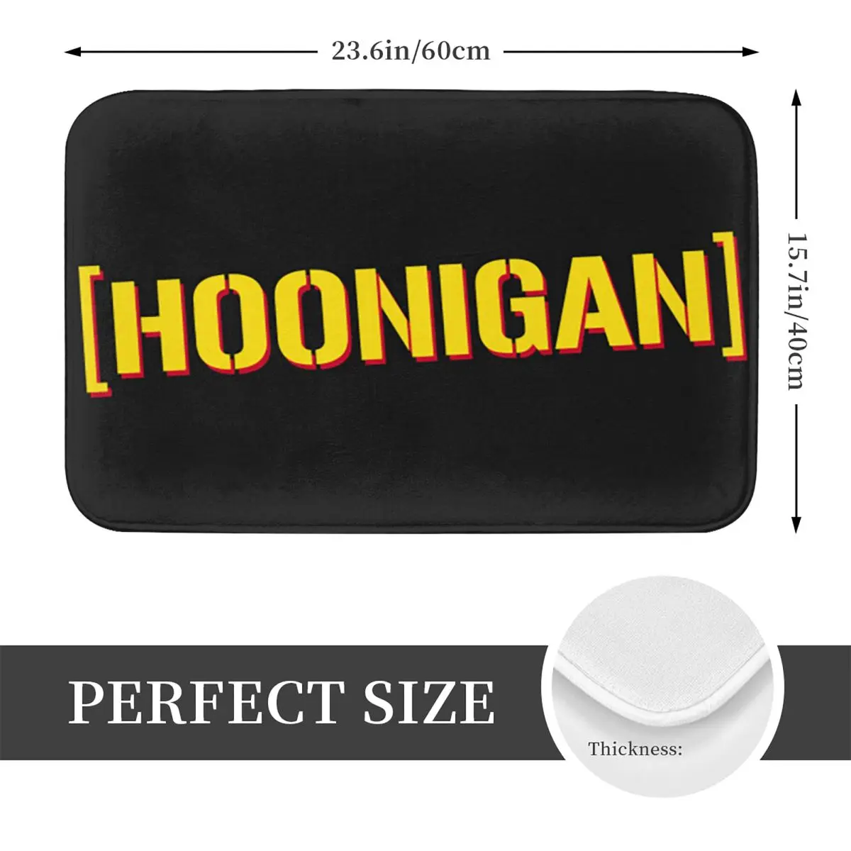 Фото Противоскользящий коврик с логотипом Hoonigan HNGs, напольный коврик, водостойкий маслостойкий ковер для кухни, входа, дома, спальни, коврики для ног №3