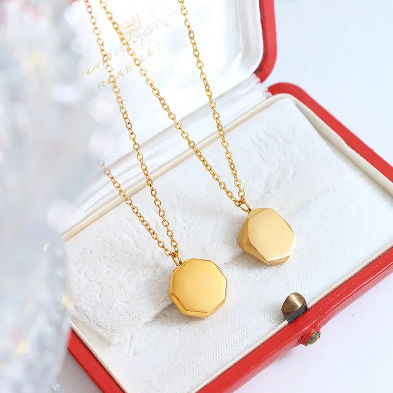 

Ожерелье из нержавеющей стали 316L, Геометрическая Бриллиантовая подвеска, женская модная подвеска, ожерелье 2023, НОВАЯ ЦЕПОЧКА OT, ювелирные изделия в подарок