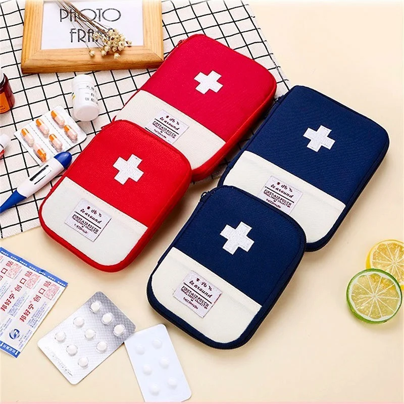 

Милая миниатюрная Портативная сумка для лекарств, аптечка первой помощи, медицинские аптечки, органайзер, сумка для хранения таблеток на от...
