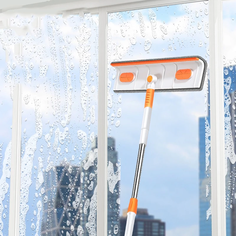 

Window Squeegee Mop Soft Microfiber Glass Brush Telescopic Multi-function Scraper Cleaning Dust Household Kitchen Accessories