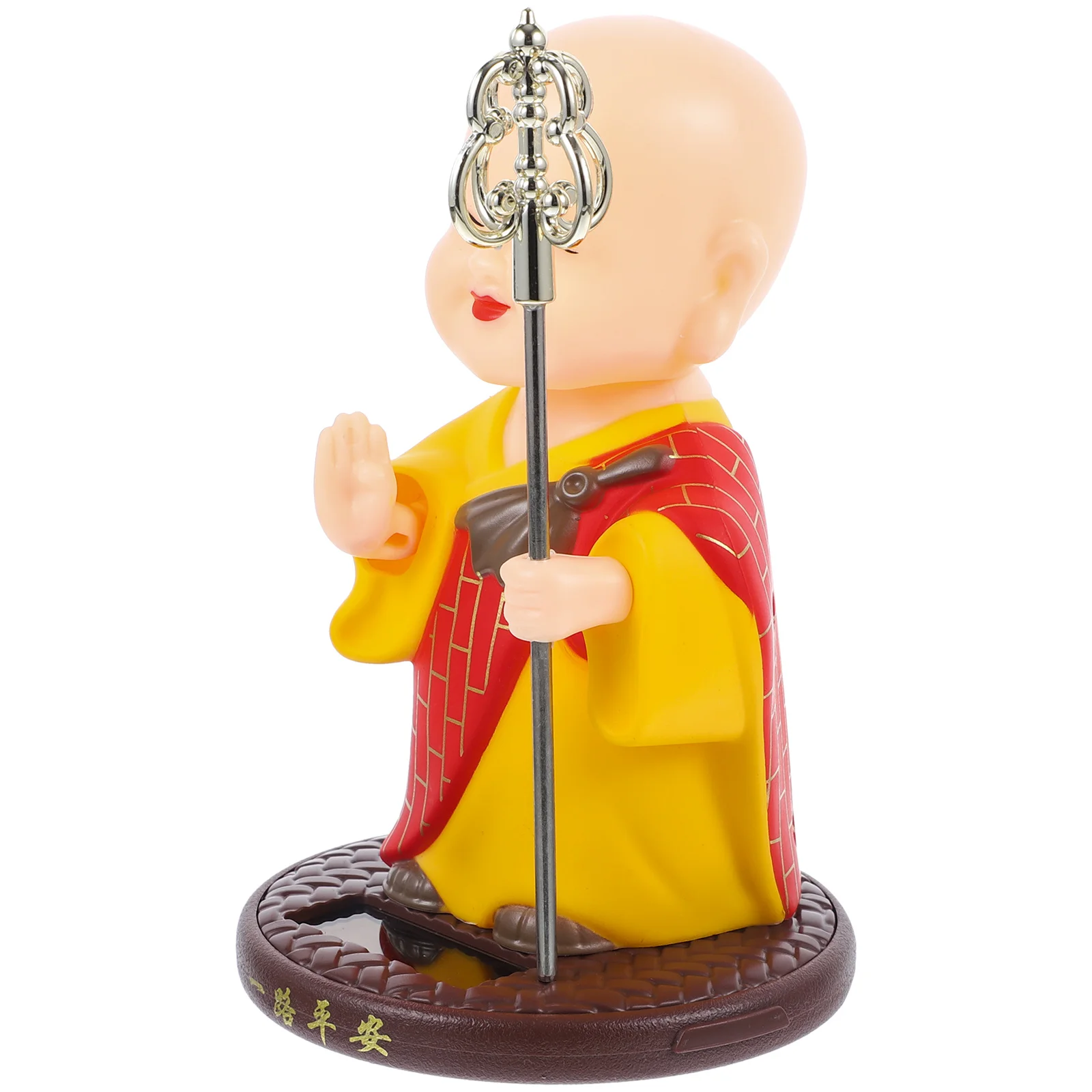

Ornaments Car Monk Plastic Figurine Baby Toys Desktop Statue Shaking Head Mini Decor Miniature Decoration Statues