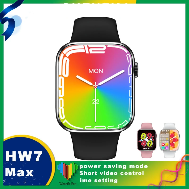 

HW7 Max Smart Watch Series 7 NFC Smartwatch 1.99 inch Blood Glucose Monitor Men Women Calculator Sport pk DT7 ultra HW8max